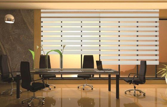 La finestra decorativa dell'ufficio del rullo copre il ODM di stile della zebra di doppio strato delle tende