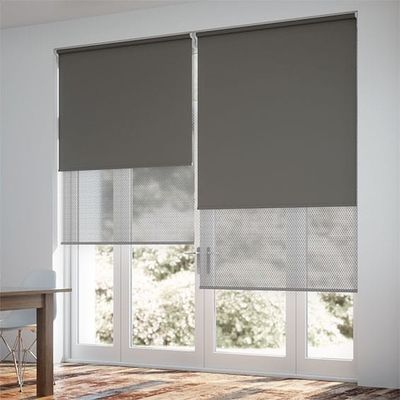 ODM dell'OEM moderno di Windows dell'ufficio di Grey Roller Blinds For Indoor del tessuto manuale