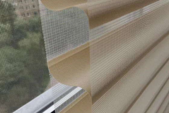 Due strati del filato di Shangri della La di stile elegante trasparente delle tende per la camera da letto
