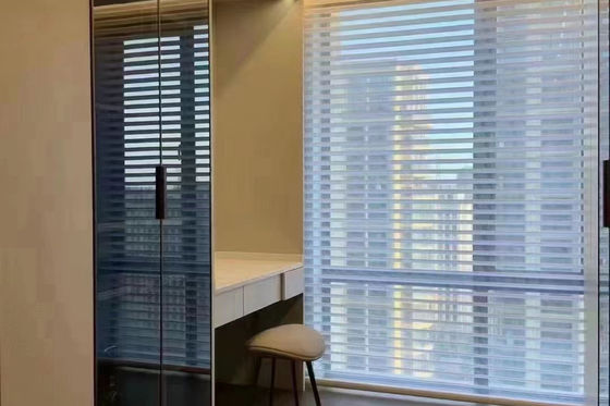 Materiale orizzontale di Ployester del modello della camera da letto di Shangri delle tende astute della La