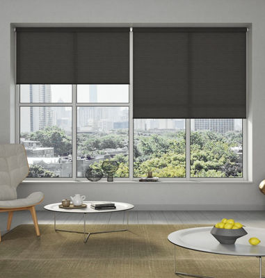 Grey Polyester Fabric Roller Blinds 100% per il tasso aperto del salone 85%