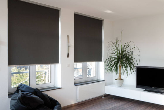 Grey Polyester Fabric Roller Blinds 100% per il tasso aperto del salone 85%
