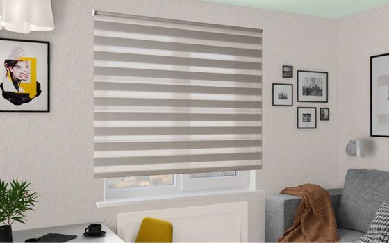 Il blackout completo della zebra della camera da letto elettrica astuta della tenda impermeabilizza le tende di sollevamento automatiche