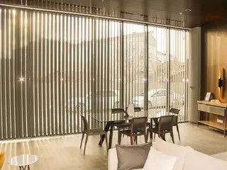 La tenda dell'ufficio di cecità dei semi copre il verticale del balcone del bagno della camera da letto acceca la tenda di tirata del tessuto