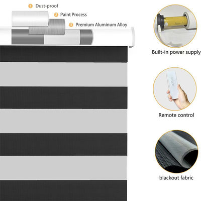 Intelligent Electric Waterproof Black Zebra Curtain per ufficio progetto bagno